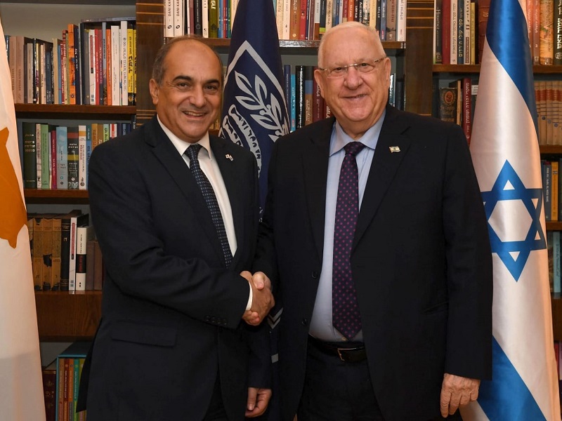 President Rivlin with President of the House of Representatives of Cyprus Demetris Syllouris